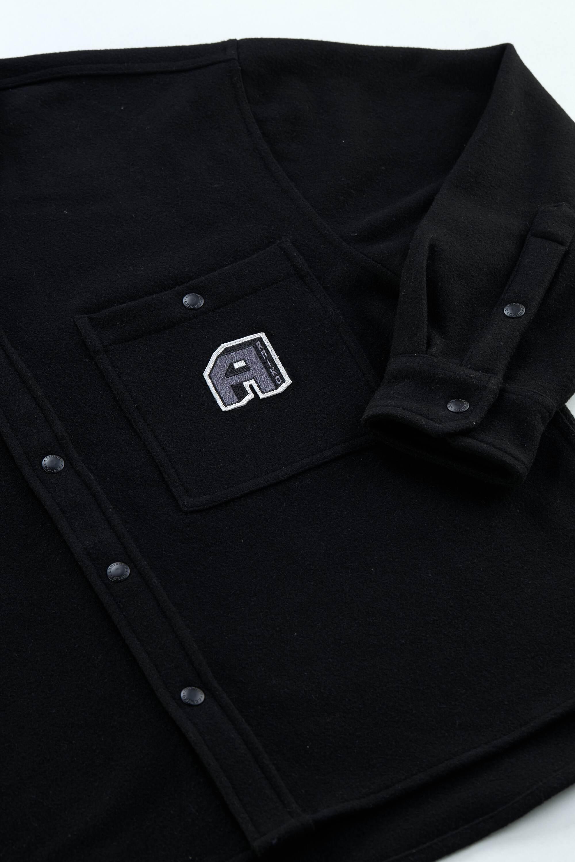 Arniko JP Overshirt Black Unisex Wollmix schwarz